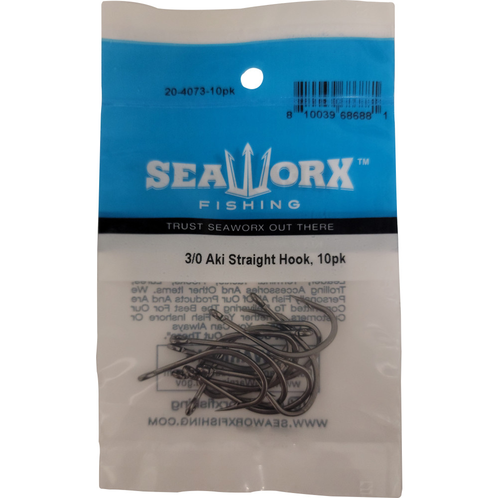 3/0 Aki Straight Hook, 10pk