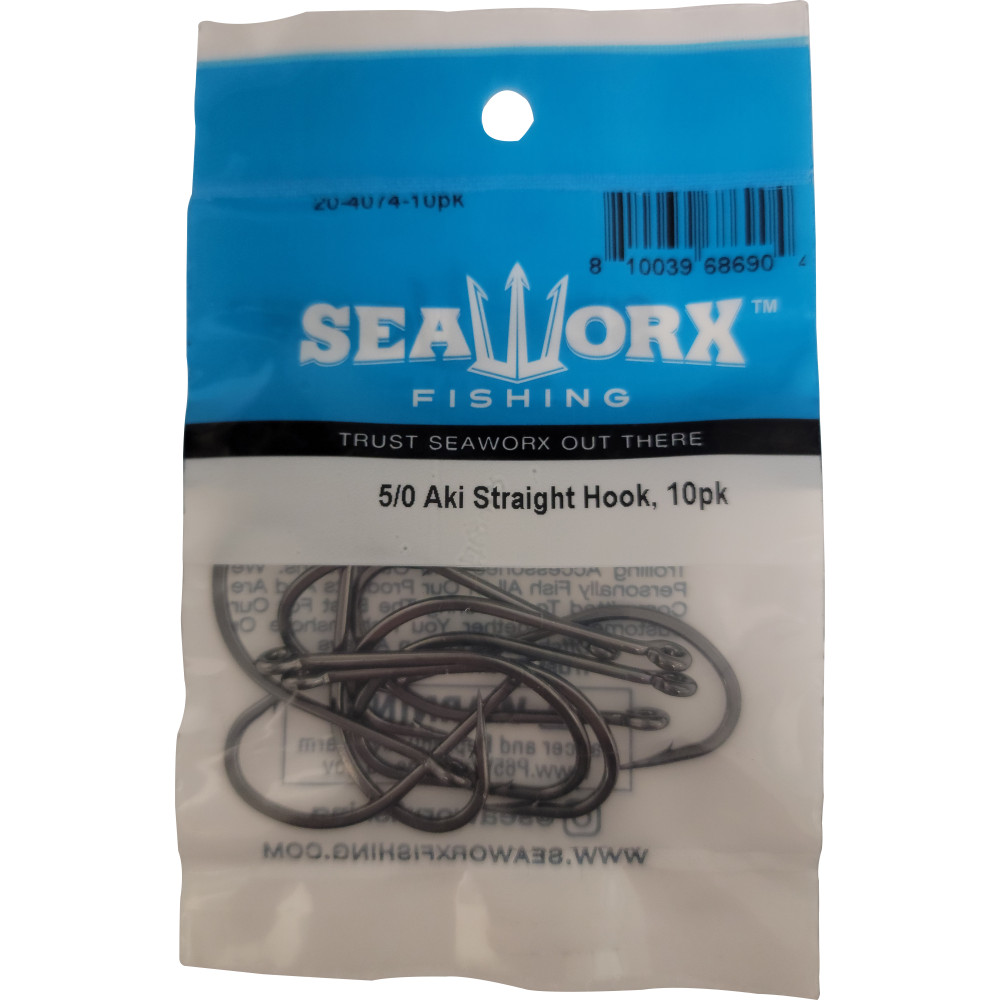 5/0 Aki Straight Hook, 10pk
