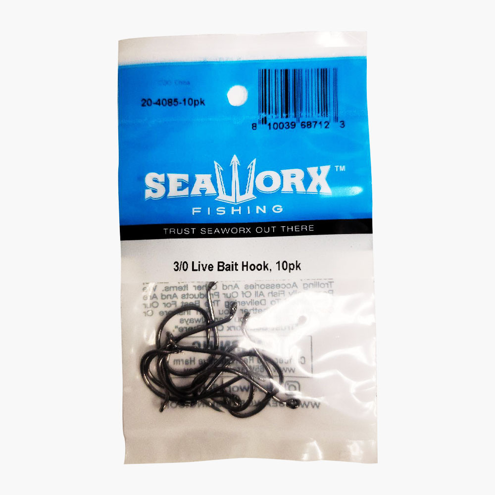 3/0 Live Bait Hook, 10pk