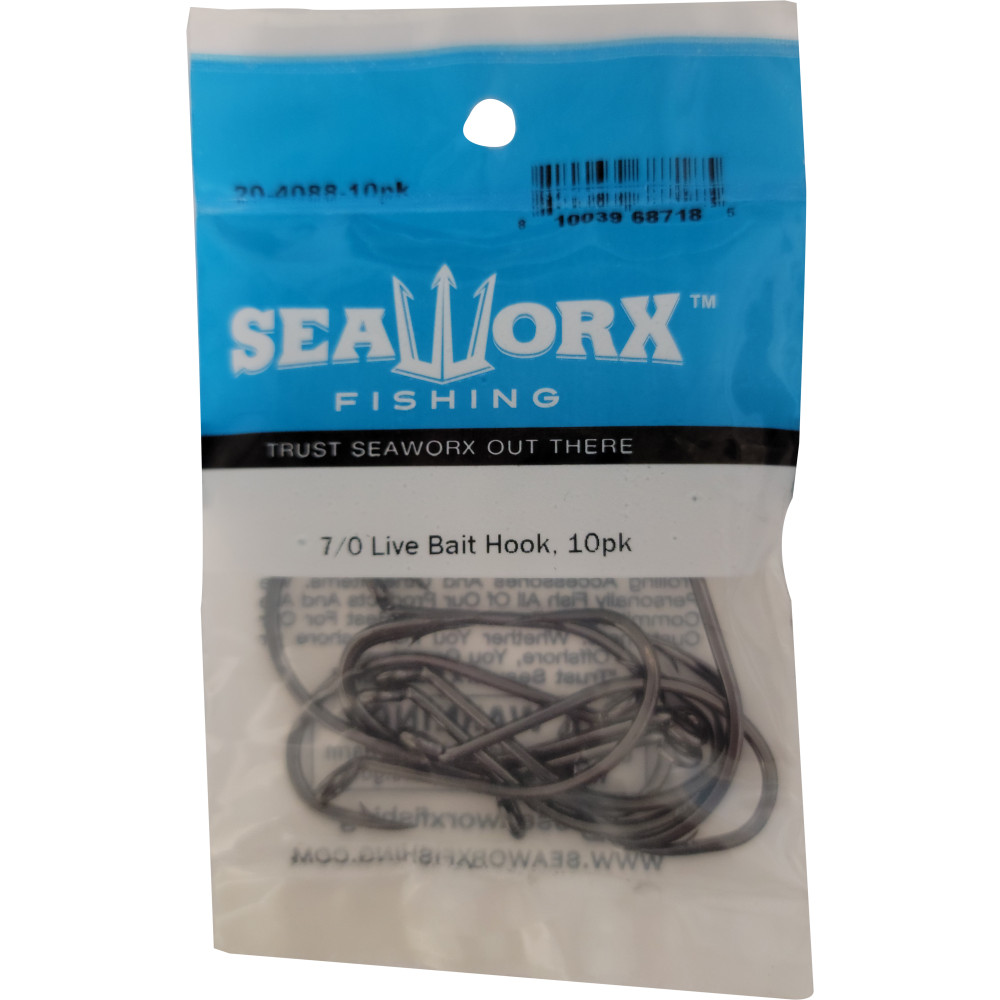 7/0 Live Bait Hook, 10pk