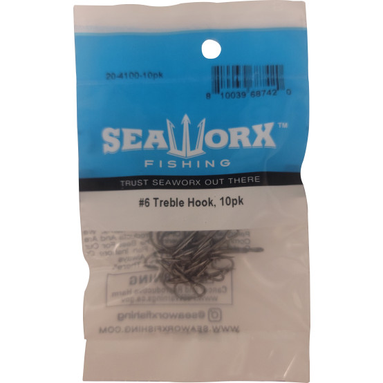 #6 Treble Hook, 2X, 10pk