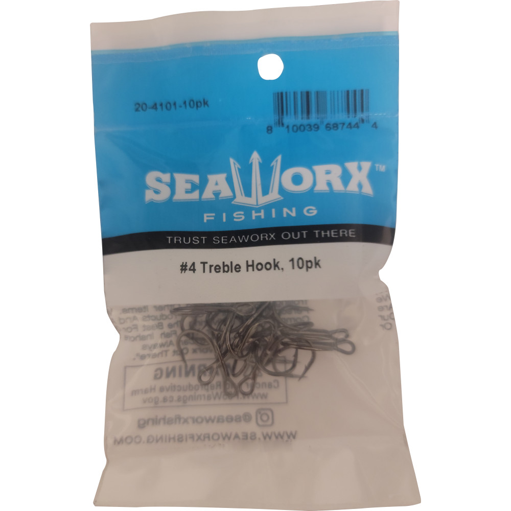 #4 Treble Hook, 2X, 10pk