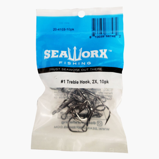 #1 Treble Hook, 2x, 10pk