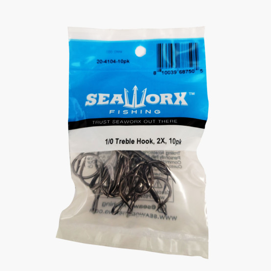 1/0 Treble Hook, 2X, 10pk