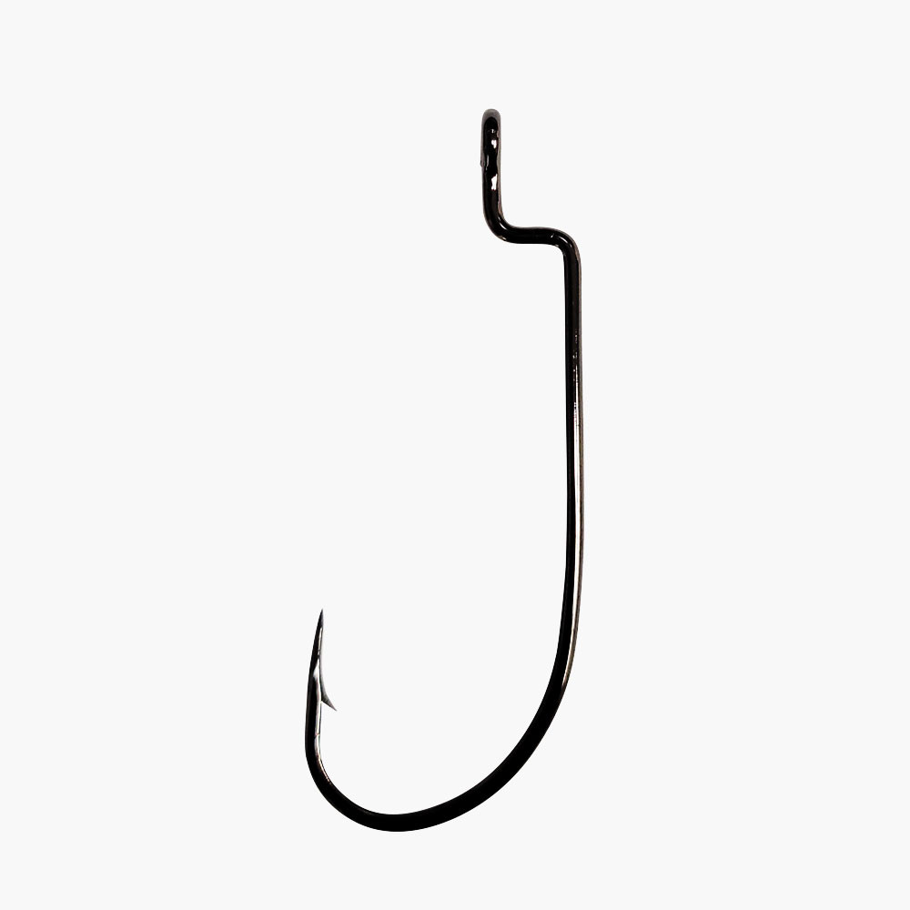 4/0 Offset Wide Gap 2X Hook, round bend, 100pk