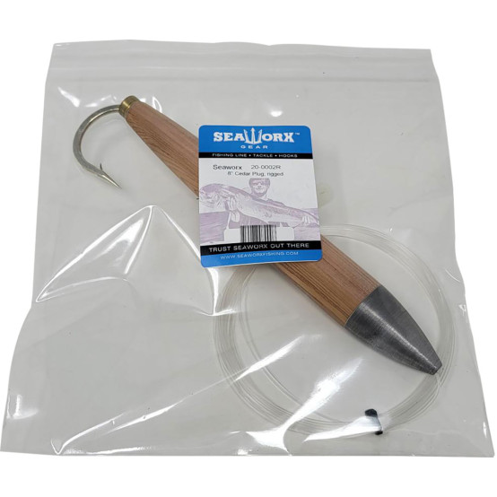 8" Cedar Plug, rigged