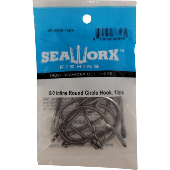 9/0 Inline Round Circle Hook, 10pk