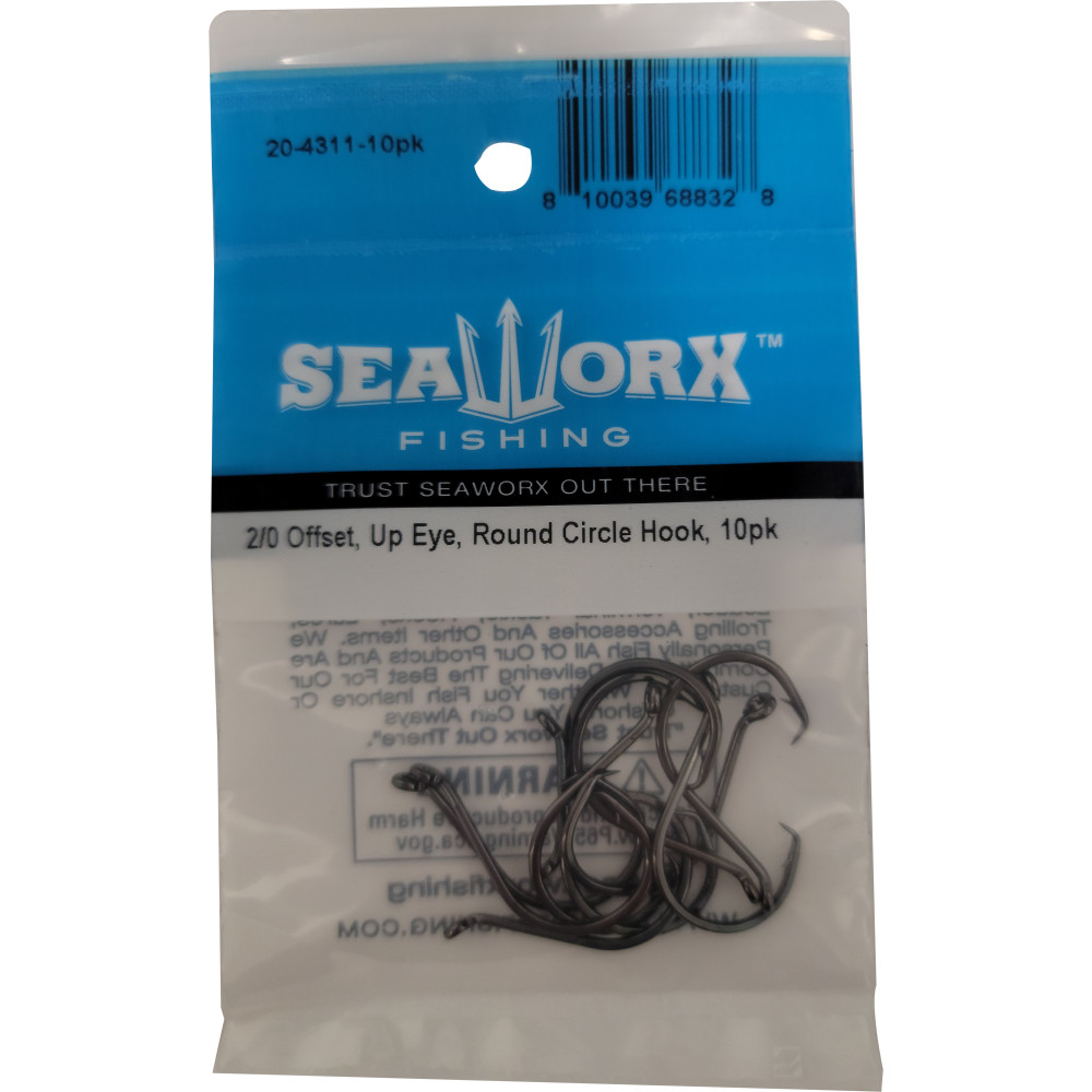 2/0 Offset Round Circle Hook, 10pk