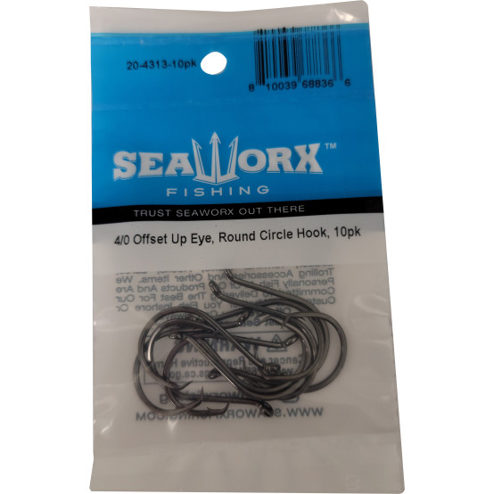4/0 Offset Round Circle Hook, 10pk