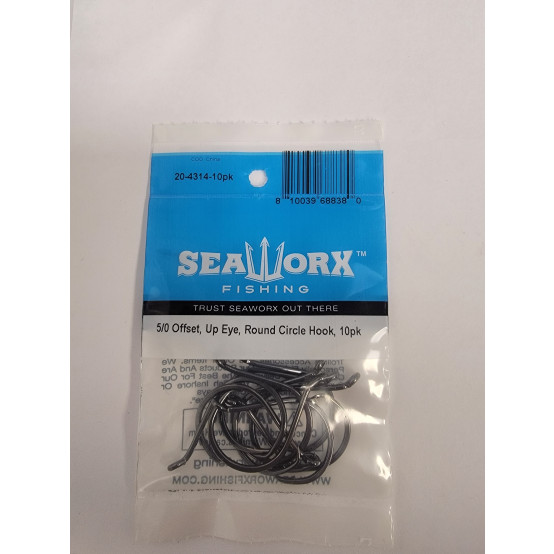 5/0 Offset Round Circle Hook, 10pk
