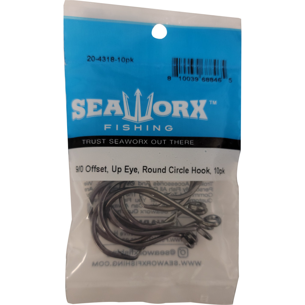 9/0 Offset Round Circle Hook, 10pk