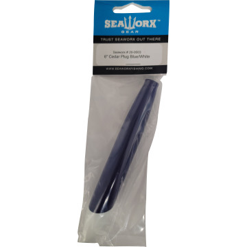 6" Cedar Plug, blue/white, without rigging