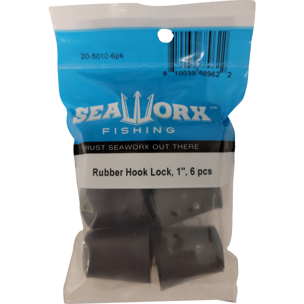 Rubber Hook Lock, 1", 6pk