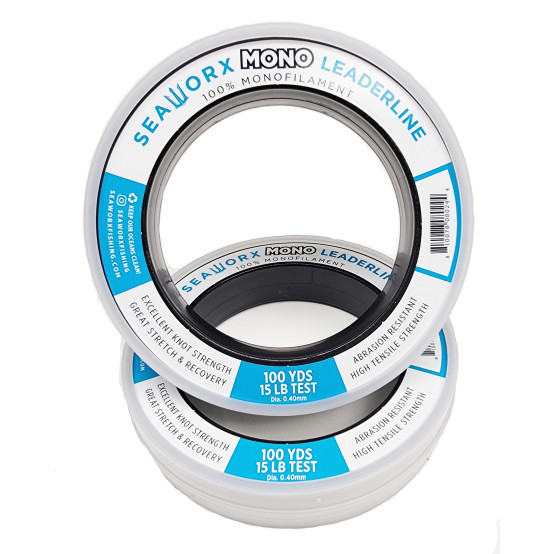  monofilament, clear, 15lb, 100 yards spool