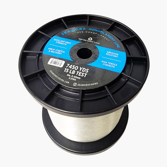  monofilament, clear, 15lb, 3lb spool (7,450 yards)