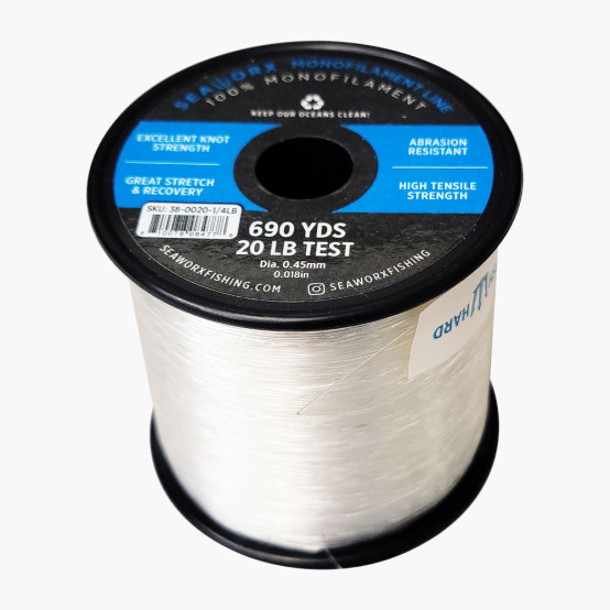  monofilament, clear, 20lb, 1/4lb spool (690 yards)