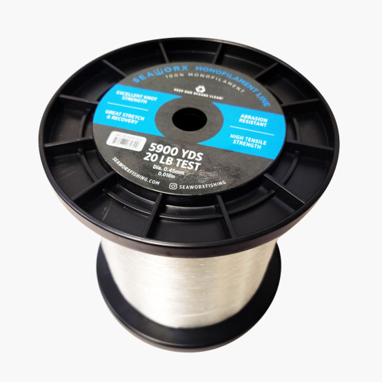  monofilament, clear, 20lb, 3lb spool (5,900 yards)