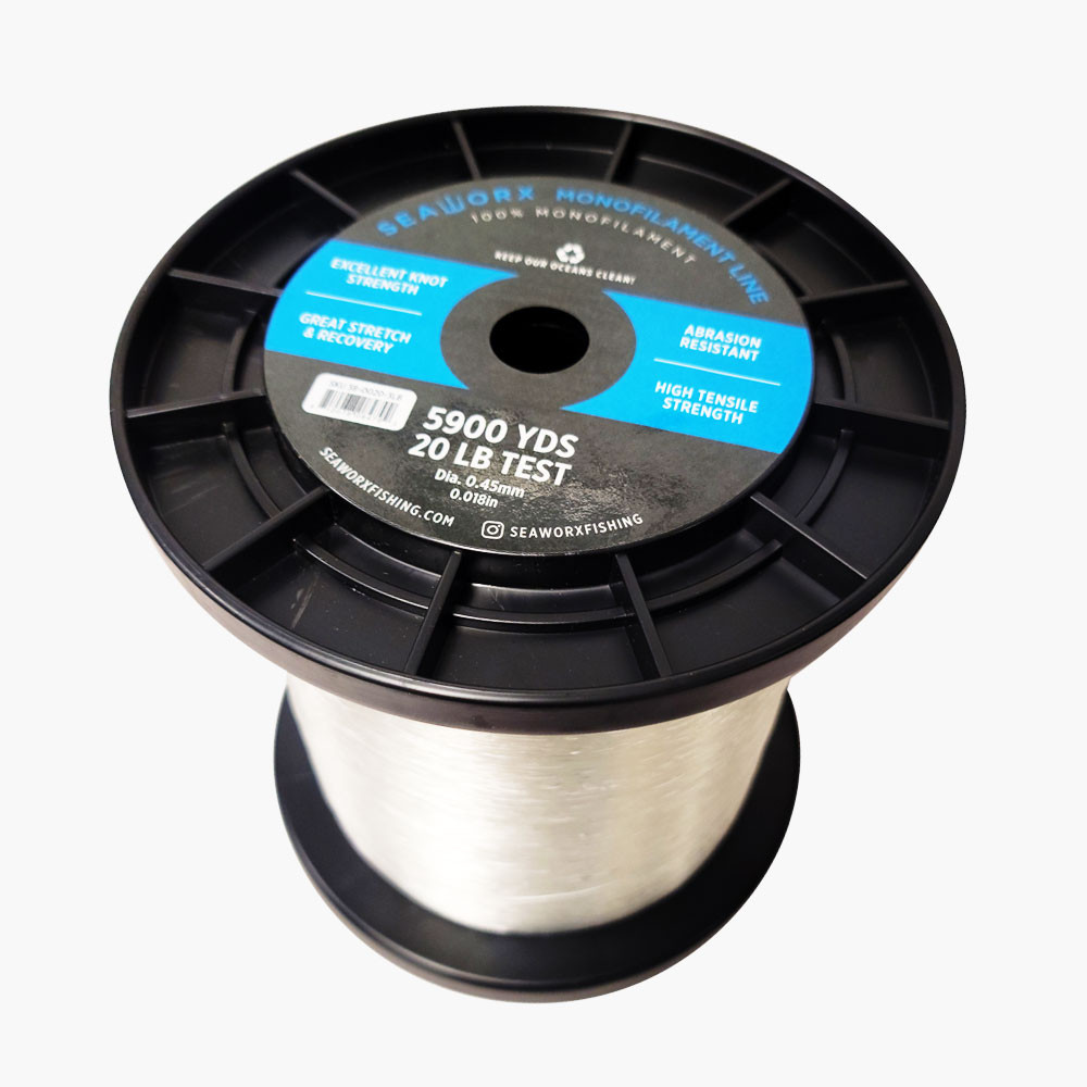 monofilament, clear, 20lb, 3lb spool (5,900 yards)