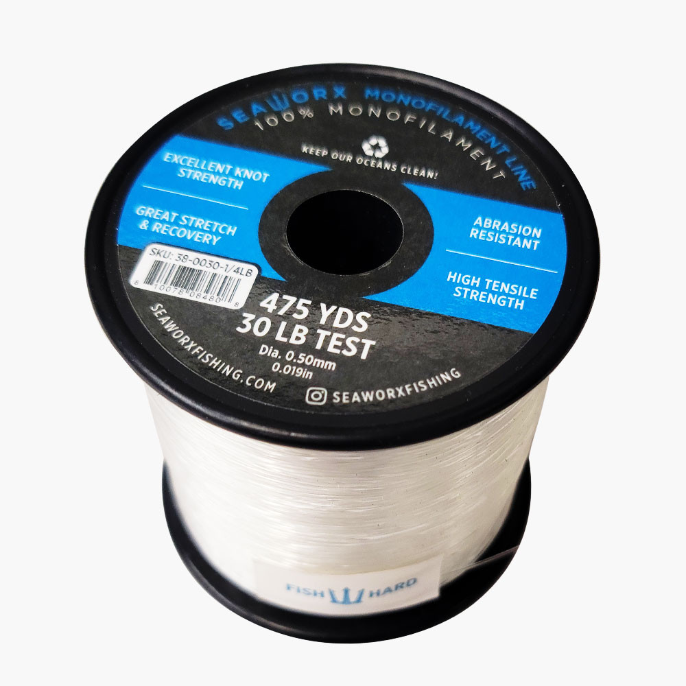  monofilament, clear, 30lb, 1/4lb spool (475 yards)