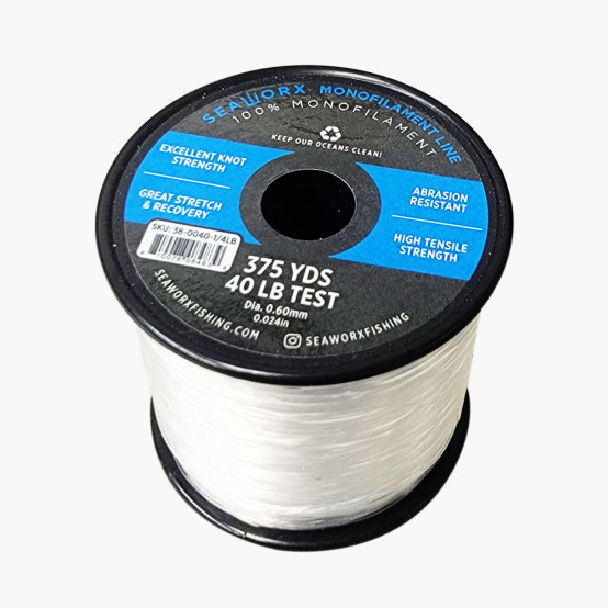  monofilament, clear, 40lb, 1/4lb spool (375 yards)