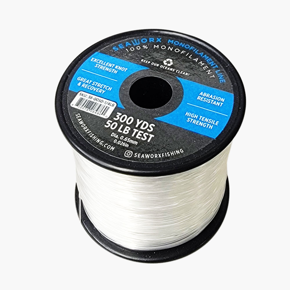  monofilament, clear, 50lb, 1/4lb spool (300 yds)