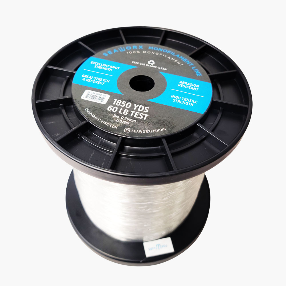  monofilament, clear, 60lb, 3lb spool (1,850 yards)
