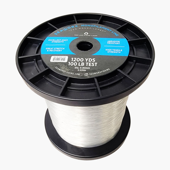  monofilament, clear, 100lb, 3lb spool (1,200 yards)