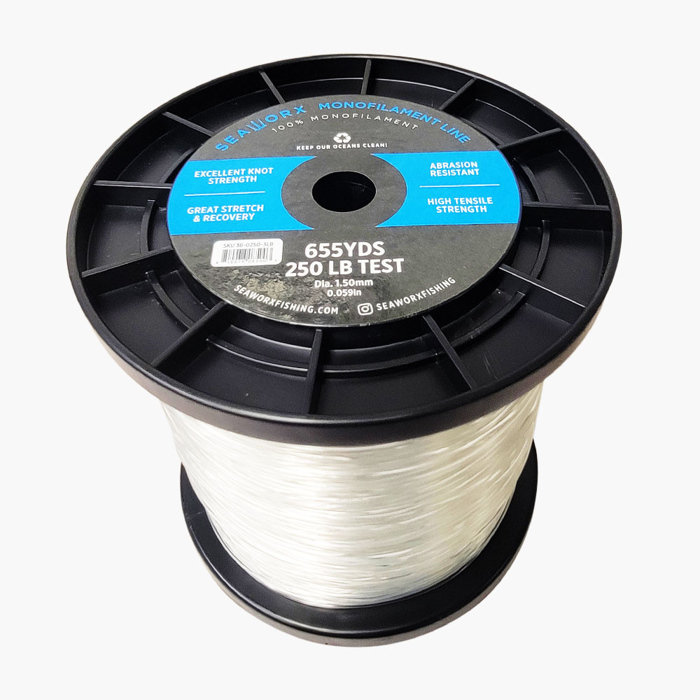  monofilament, clear, 250lb, 3lb spool (655 yards)