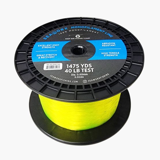  monofilament, Hi Vis Yellow, 40lb, 3lb spool (3,275 yards)