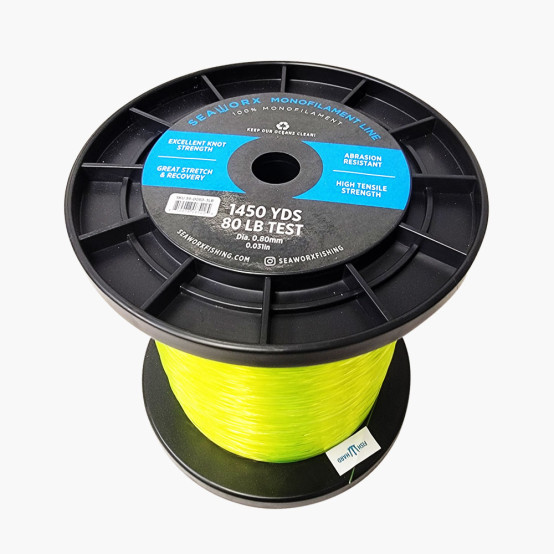  monofilament, Hi Vis Yellow, 50lb, 3lb spool (2,400 yards)