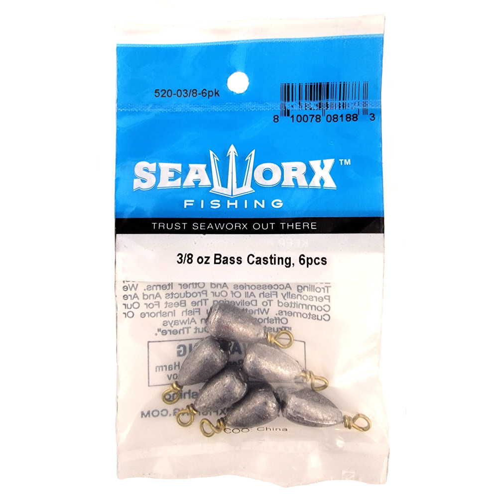 3/8 oz Bass Casting, 6pcs