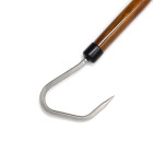 10' Bamboo gaff, black custom heat shrink grip, 3" Winthrop hook