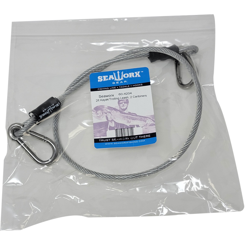 2ft Kayak/Trolling Leash, 2 Caribiners