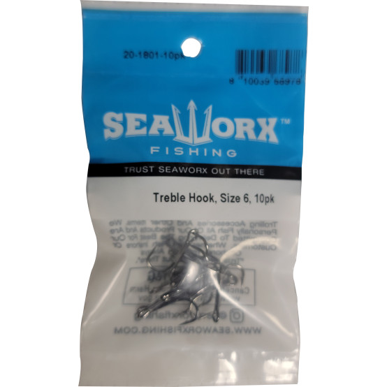 Treble Hook, Size 6, 10pk