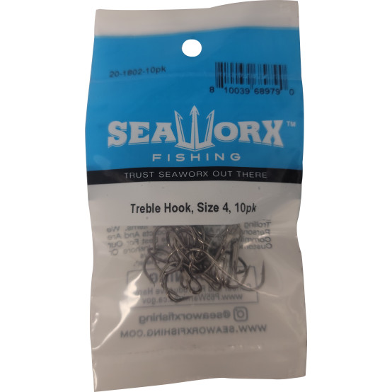 Treble Hook, Size 4, 10pk