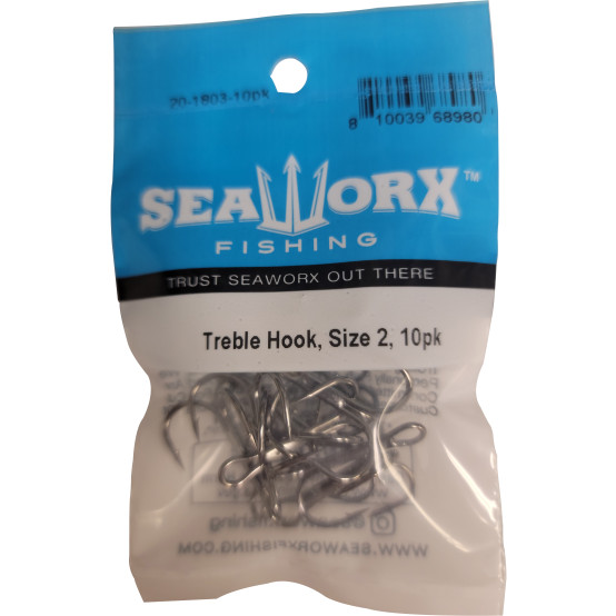 Treble Hook, Size 2, 10pk
