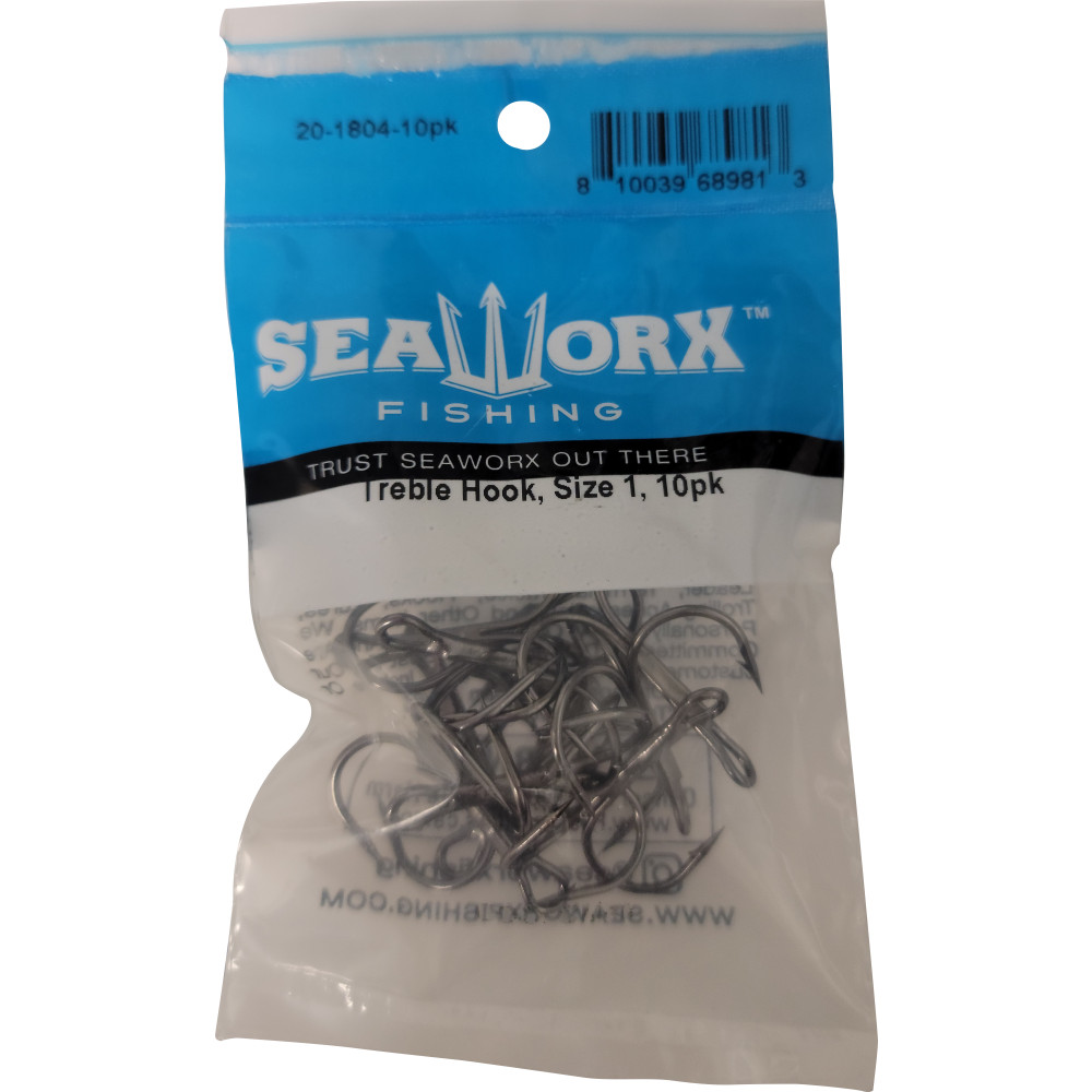 Treble Hook, Size 1, 10pk