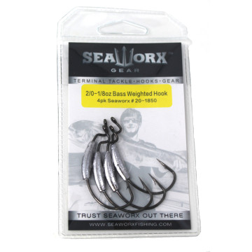 Weighted Hook, Size 2/0, 1/8oz, 4pk