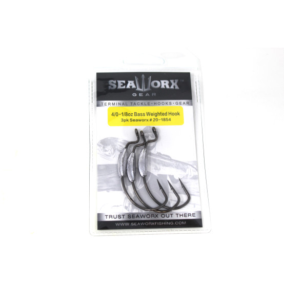 Weighted Hook, Size 4/0, 1/8oz, 3pk