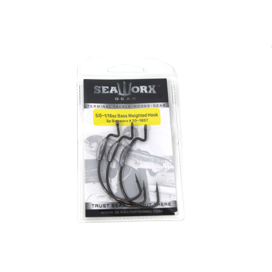 Weighted Hook, Size 5/0, 1/16oz, 3pk