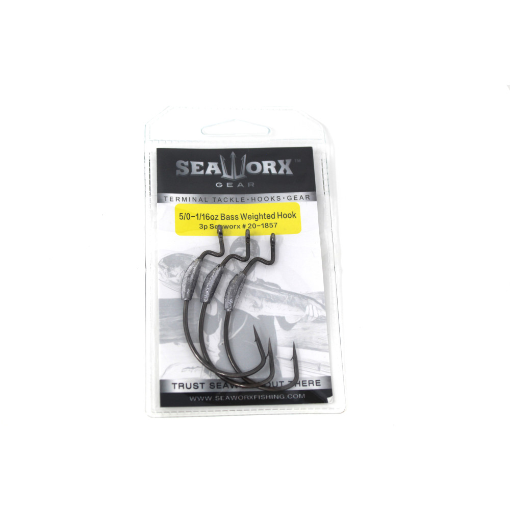 Weighted Hook, Size 5/0, 1/16oz, 3pk