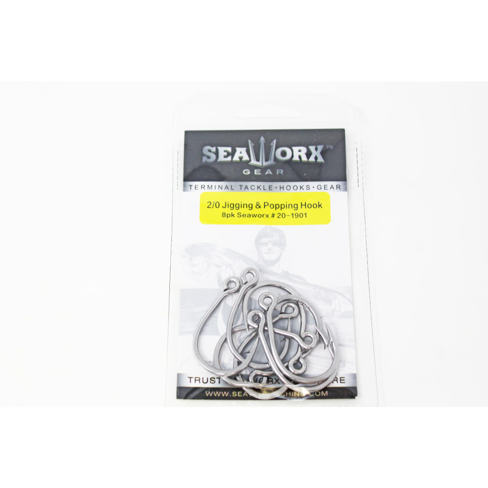 Jigging & Popping Hook, 2/0, 8pcs