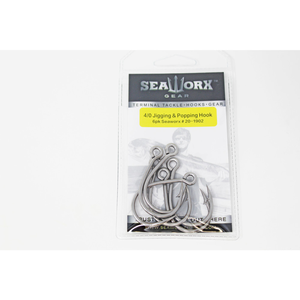 Jigging & Popping Hook, 4/0, 6pcs