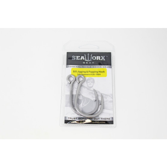 Jigging & Popping Hook, 8/0, 2pcs