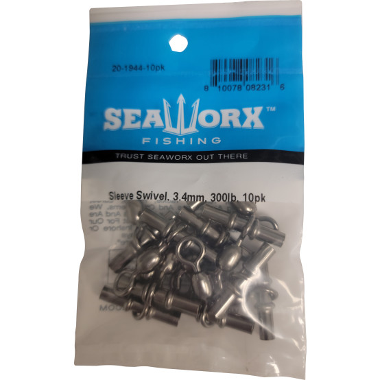 Sleeve Swivel, 3.4mm, 300lb,10pk