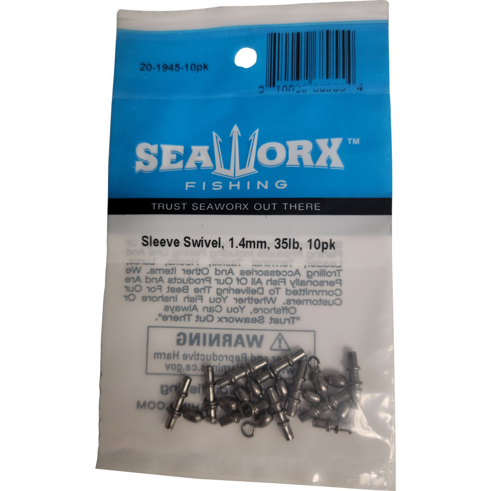 Sleeve Swivel, 1.4mm, 35lb, 10pk