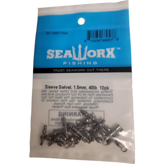Sleeve Swivel, 1.5mm, 40lb, 10pk