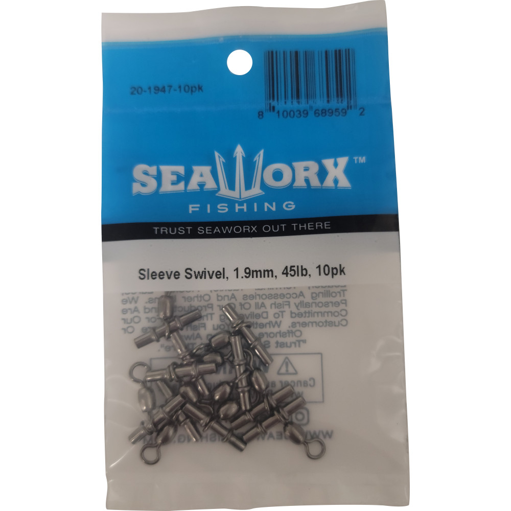 Sleeve Swivel, 1.9mm, 45lb, 10pk