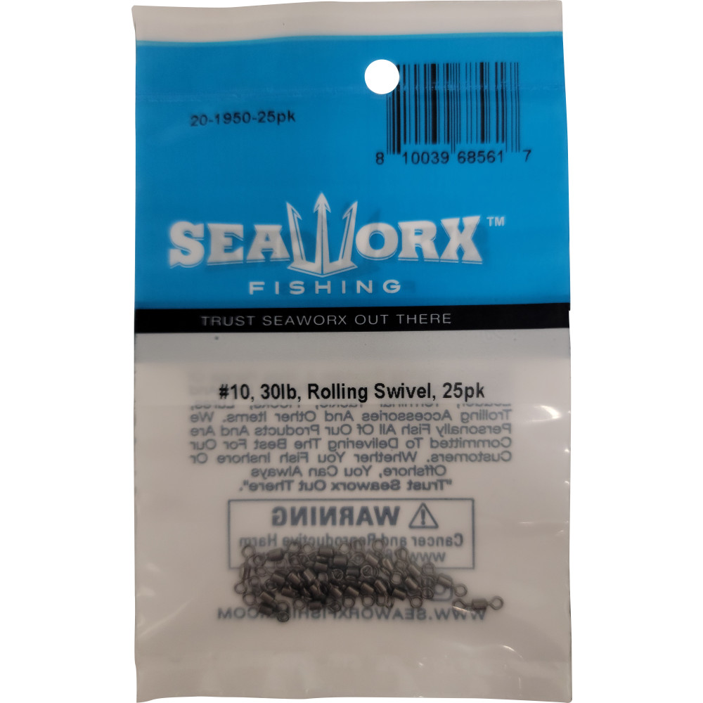 #10, 30lb, Rolling Swivel, 25pk