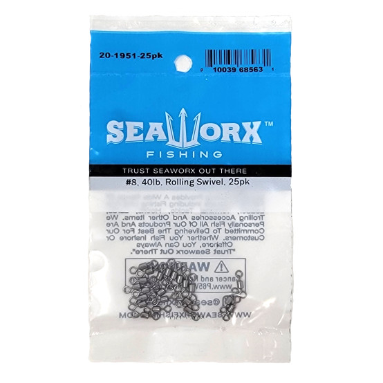 #8, 40lb, Rolling Swivel, 25pk